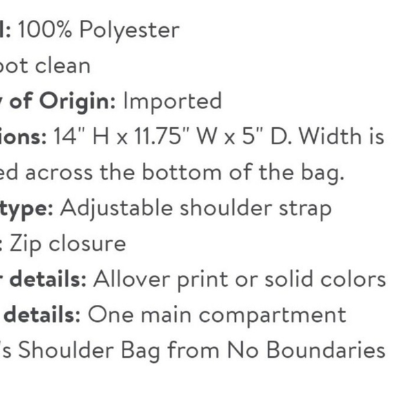 No Boundaries Women's Hands Free Quilted Mini Hobo Handbag, Ombre - Picture 5 of 5